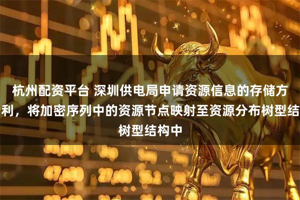 杭州配资平台 深圳供电局申请资源信息的存储方法专利，将加密序列中的资源节点映射至资源分布树型结构中