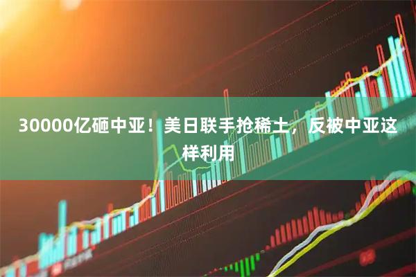 30000亿砸中亚！美日联手抢稀土，反被中亚这样利用